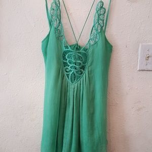 Catherine Malandrino silk green top